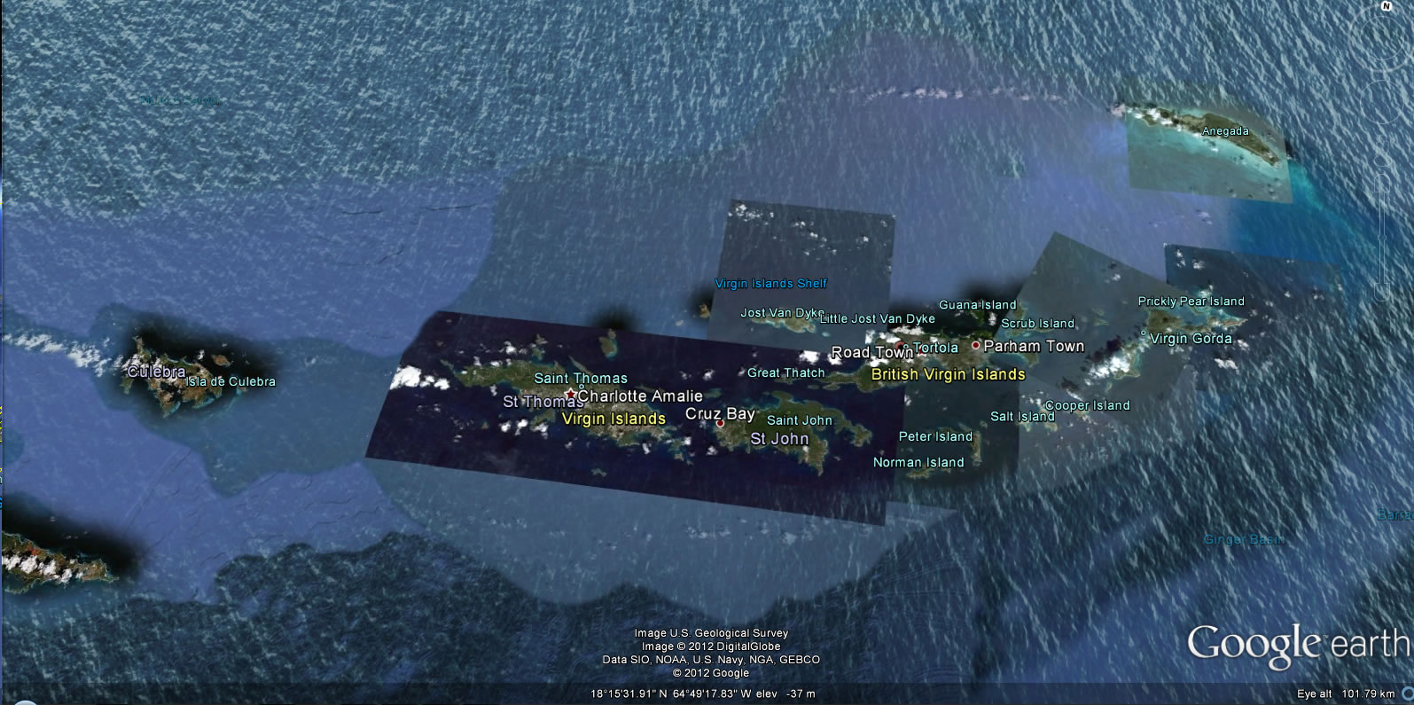 British Virgin Islands Earth Map
